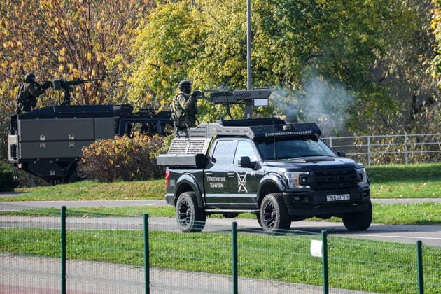 BELARUS, MINSK - OCTOBER 8, 2026: A vehicle is seen during the final phase of the Eurasia-Antiterror 2026 counter-terrorism exercise by relevant agencies of the CIS and SCO member states. The drill is held as part of the 2026 CIS and SCO Counter-Terrorism Forum Minsk Belarus  - ZUMAt113 20261008_zaa_t113_330 Copyright: xMaximxMalinovskyx