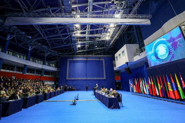 BELARUS, MINSK - OCTOBER 8, 2026: A meeting before the final phase of the Eurasia-Antiterror 2026 counter-terrorism exercise by relevant agencies of the CIS and SCO member states. The drill is held as part of the 2026 CIS and SCO Counter-Terrorism Forum Minsk Belarus  - ZUMAt113 20261008_zaa_t113_360 Copyright: xMaximxMalinovskyx