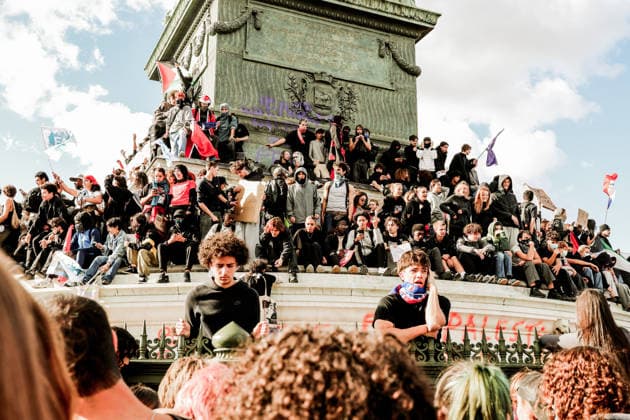 On Thursday, October 8, 2026, the Place de la Bastille in Paris was the focal point of a major high school student demonstration, part of a nationwide movement of anger affecting many schools. This Thursday, October 8, 2026, the Place de la Bastille in Paris was the focal point of a major high school student demonstration, part of a national movement of anger affecting many educational institutions 460318 2026 10 08 Paris France  Copyright: xLenain-VieiraxElisax xSTARFACEx STAR_460318_062