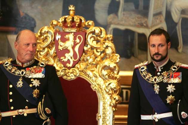 King Harald V of Norway with Crown Prince Haakon, archive photographs