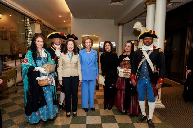 Queen Sofia of Spain visits the Queen Sofia Spanish Institute in New York