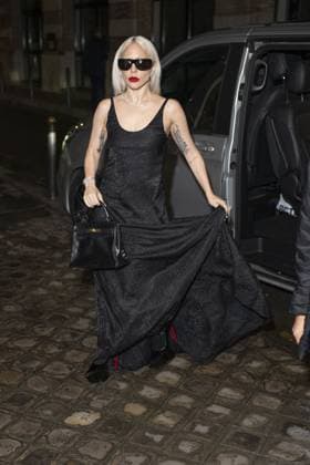 Lady Gaga on the road in Paris