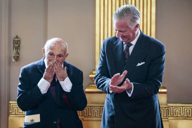 King Filip of Belgium during a royal reception in Brussels