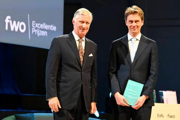 King Philippe of Belgium at the science awards ceremony in Brussels