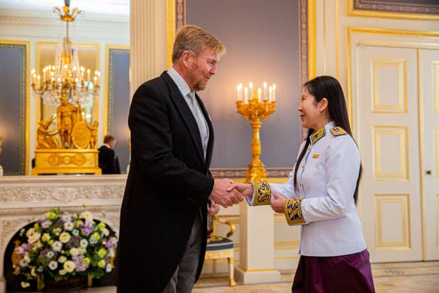 King Willem-Alexander of the Netherlands receives ambassador in The Hague