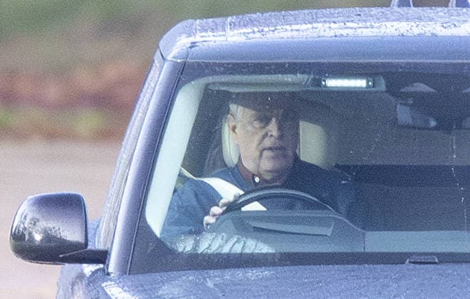 Andrew Mountbatten Windsor leaves Windsor Castle in vehicle