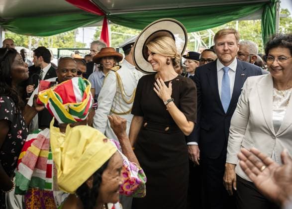 King Willem Alexander and Queen Maxima visit Paramaribo
