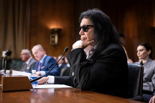 USA, Gene Simmons speaks on copyright in the Senate Committee in Washington