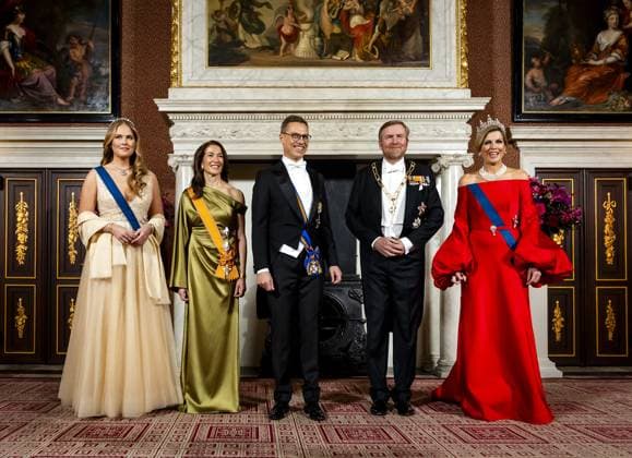 Dutch royal family holds state banquet for Alexander Stubb in Amsterdam