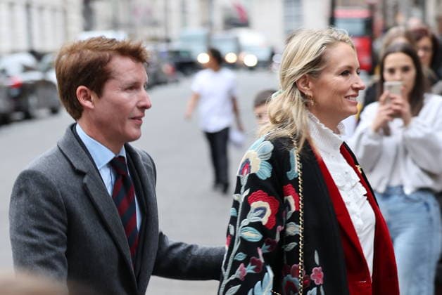 James Blunt at the christening of Princess Beatrices daughter Athena in London