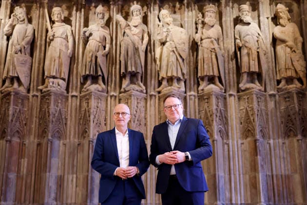 Cologne, Mayor Torsten Burmester receives Hamburg counterpart Peter Tschentscher