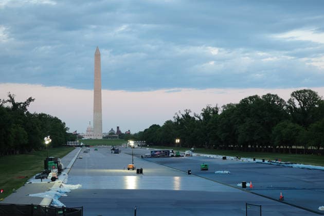 USA, redesign of the Lincoln Memorial Reflecting Pool in Washington
