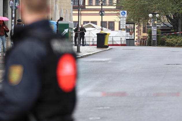 Saxony, crime scene the day after the suspected rampage in Leipzig