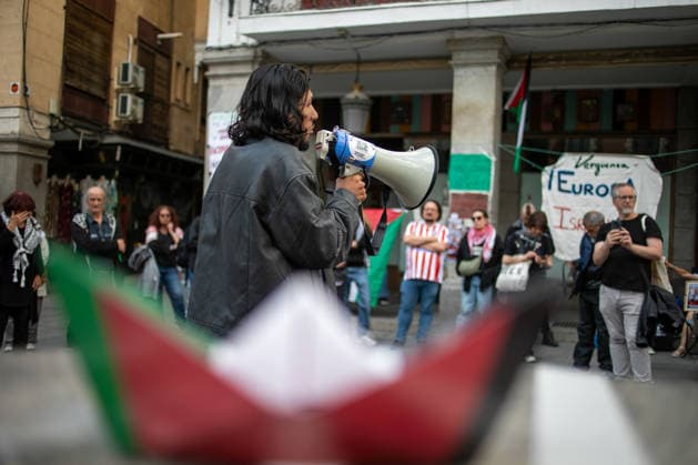 Spain, protest for release of Global Sumud flotilla activists in Madrid
