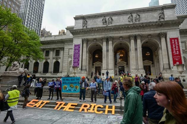 USA, Tax the Rich protest in New York