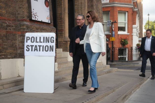 Elections in Great Britain, Keir Starmer voting in London