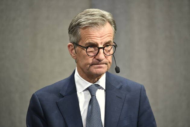 Sweden, Riksbank Governor Erik Thedeen Press conference in Stockholm