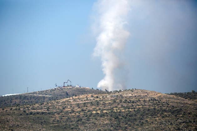 Middle East conflict, West Bank, fire on agricultural land near Nablus