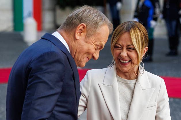Italy, Giorgia Meloni meets Donald Tusk in Rome