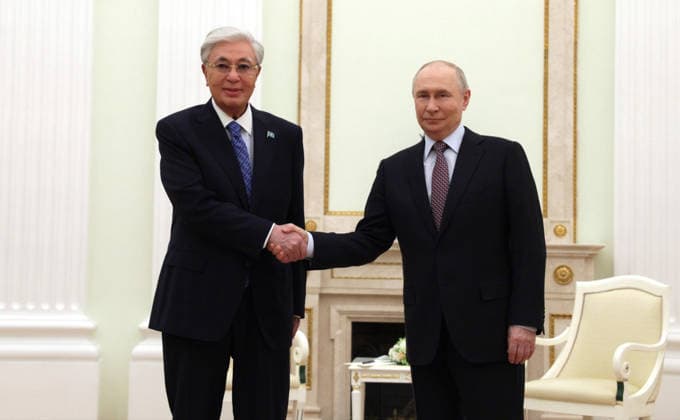 Russia, Vladimir Putin receives Qassym-Shomart Toqayev in Moscow
