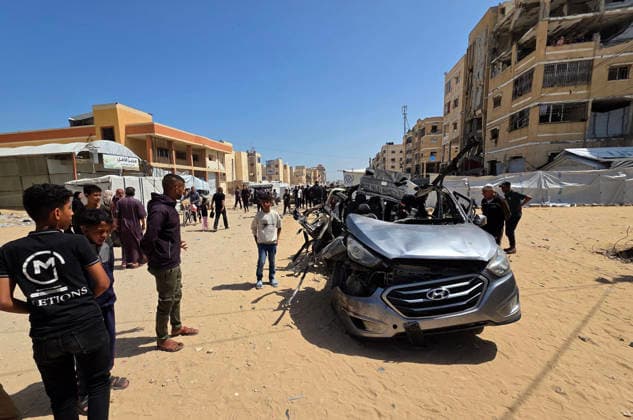 Middle East conflict, Gaza, damage after Israeli airstrike in Khan Yunis