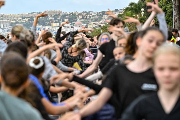 France, public dance lesson as part of Tous a l Opera in Nice