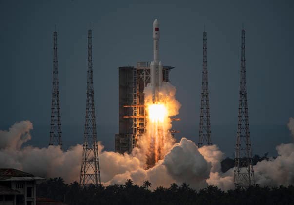 China, launch of a Long March 7 carrier rocket in Wenchang