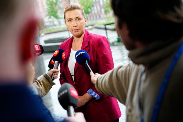 Denmark, Mette Frederiksen press statement in Copenhagen
