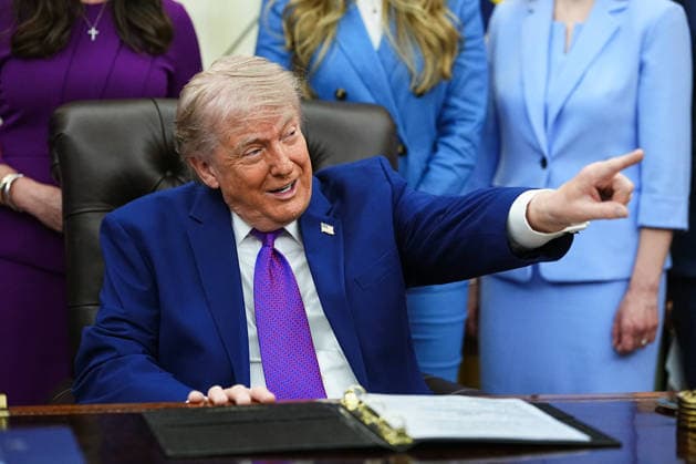 USA, Donald Trump during an event to promote maternal health in Washington