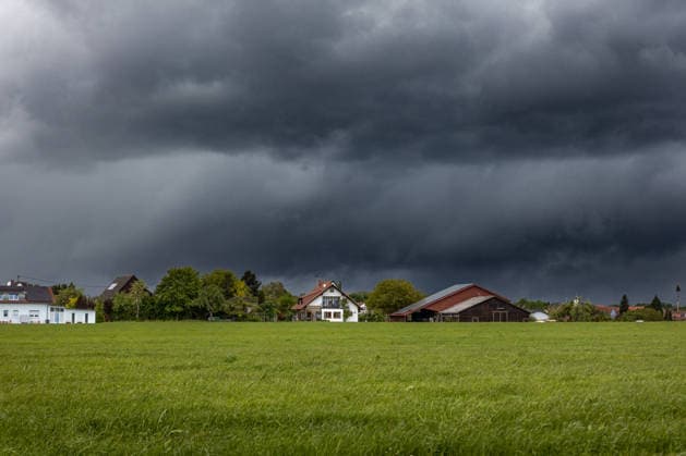 Baden-Württemberg, thunderstorm over Eschach