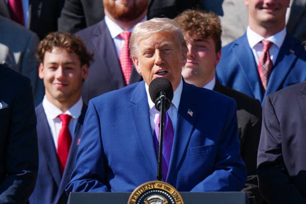 USA, Donald Trump receives the Indiana Hoosiers in Washington