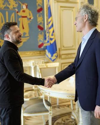Ukraine, Volodymyr Selenskyj receives Palantir CEO Alex Karp in Kyiv