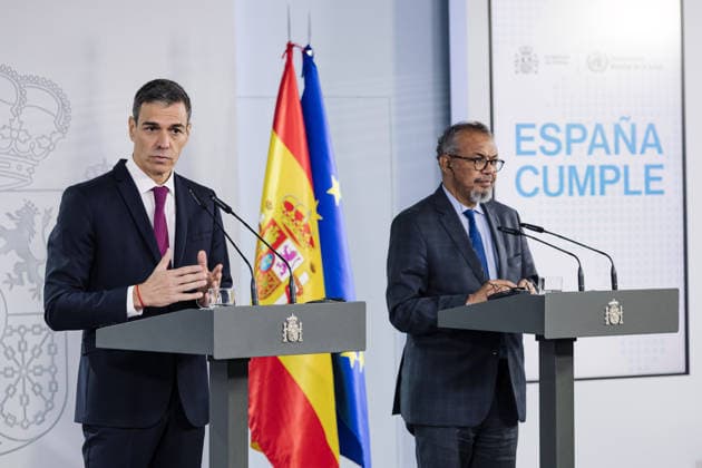 Spain, Pedro Sanchez receives Tedros Adhanom Ghebreyesus in Madrid