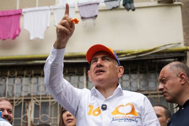 Armenia, Nikol Pashinyan's election campaign in Yerevan
