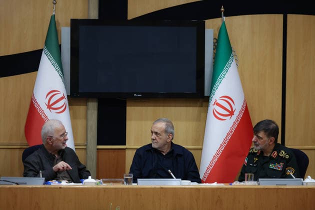 Iran, Masoud Pezeshkian during meeting with representatives of the police leadership in Tehran