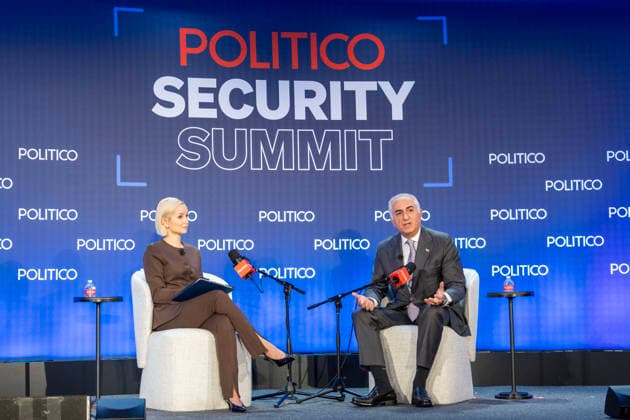 USA, Reza Pahlavi speaks at the Politico Security Summit in Washington