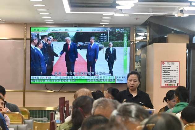 China, President Xi Jinping meets US President Donald Trump, TV broadcast in Hong Kong