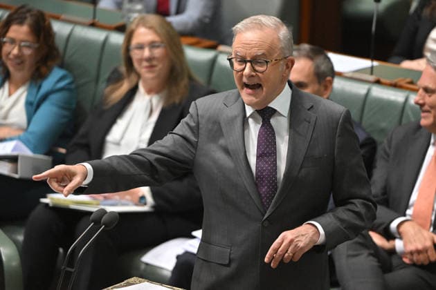 Australia, Anthony Albanese during Question Time in Canberra