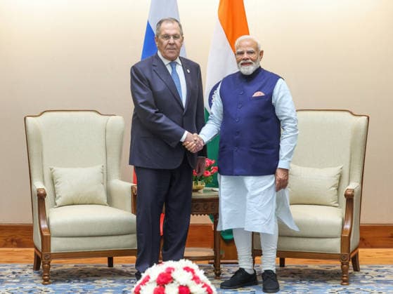 India, Narendra Modi meets Sergei Lavrov