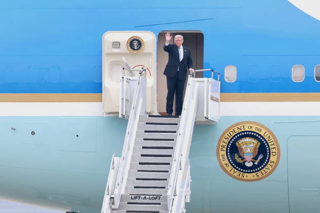China, departure of Donald Trump from Beijing