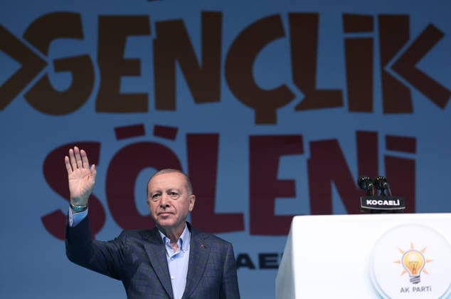 Turkey, Erdogan greets young supporters during youth festival at Kocaeli stadium
