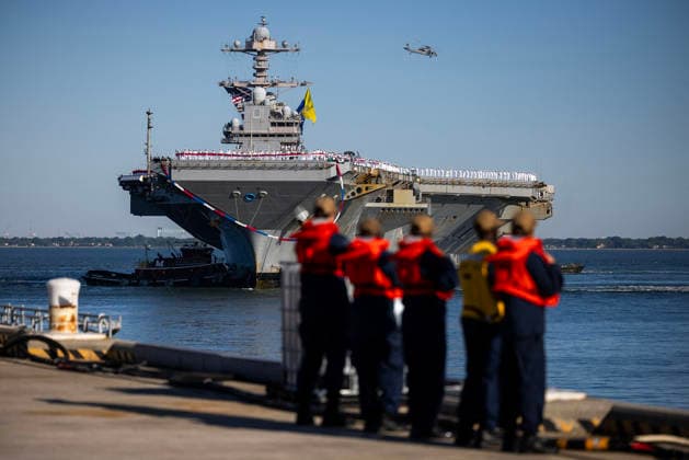 USA, aircraft carrier USS Gerald R. Ford - Return from the Middle East