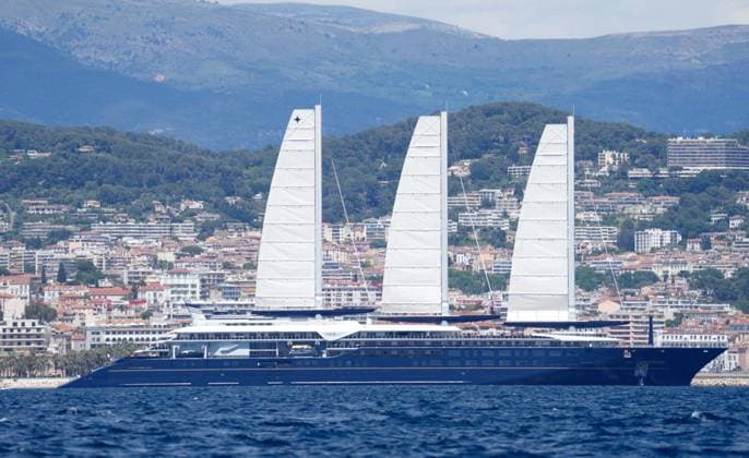 France, Orient Express Corinthian sailing ship in Antibes