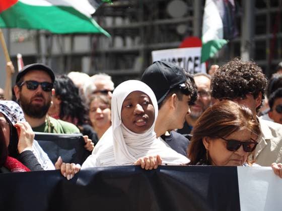 Spain, demonstration in solidarity with the Palestinian people in Madrid