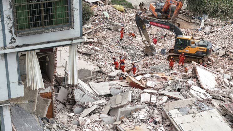 China, Earthquake in the Guangxi Zhuang region