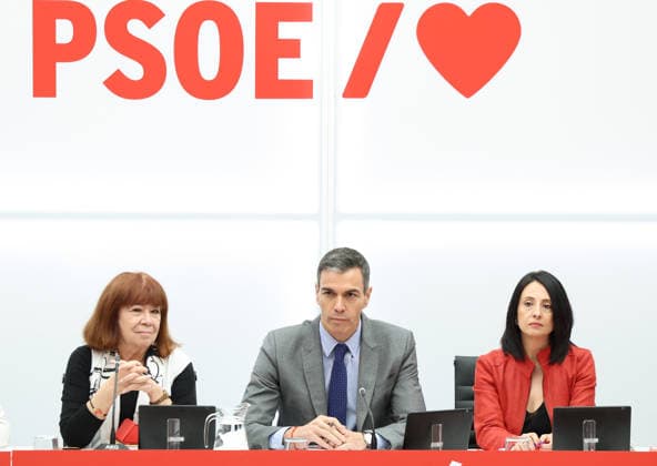 Spain, Pedro Sanchez at PSOE meeting in Madrid