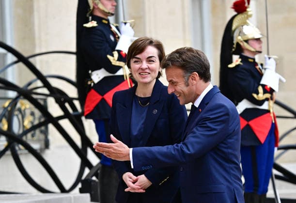 France, Emmanuel Macron meets Christine Frechette in Paris