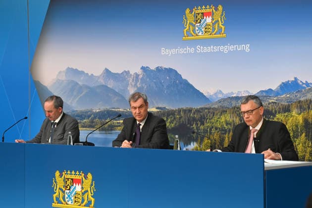 Bavaria, Press conference of the state government in Munich