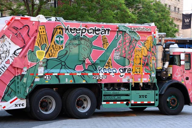 USA, Trucks of Art 2026: Artists design refuse lorries in New York