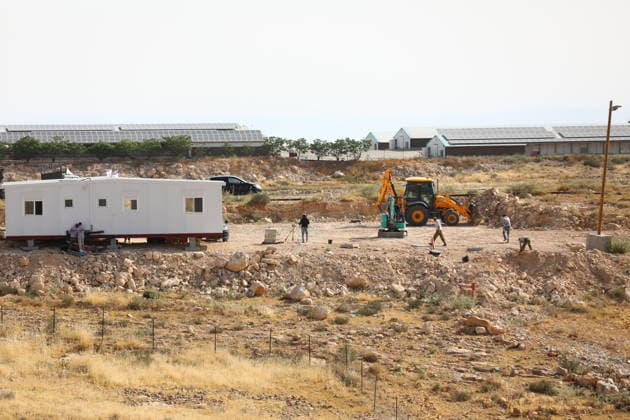 Middle East conflict, West Bank, Israeli settlers build new homes in Umm al-Khair near Hebron